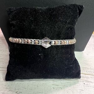 Chan Luu & Swarovski Crystal Wrap Around Bracelet w/925 Clasp D13